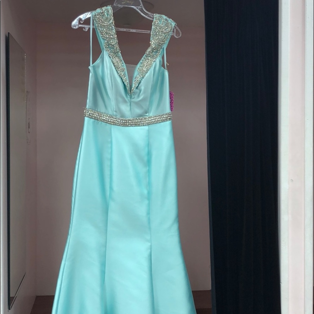 NWT LOVELY AQUA DRESS